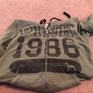 Olive Pink Victoria Secret Hoodie